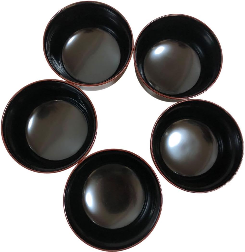【希少品】平安堂 日月椀 お椀 端反椀 漆器 5客 年代品 平安堂 曰月椀 お椀 端反椀 漆器 5客 年代